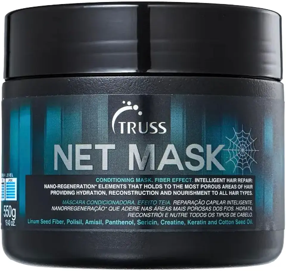 Truss Máscara Net Mask | Reparação Capilar Inteligente com Efeito Teia, Brilho e Maciez | 550g
