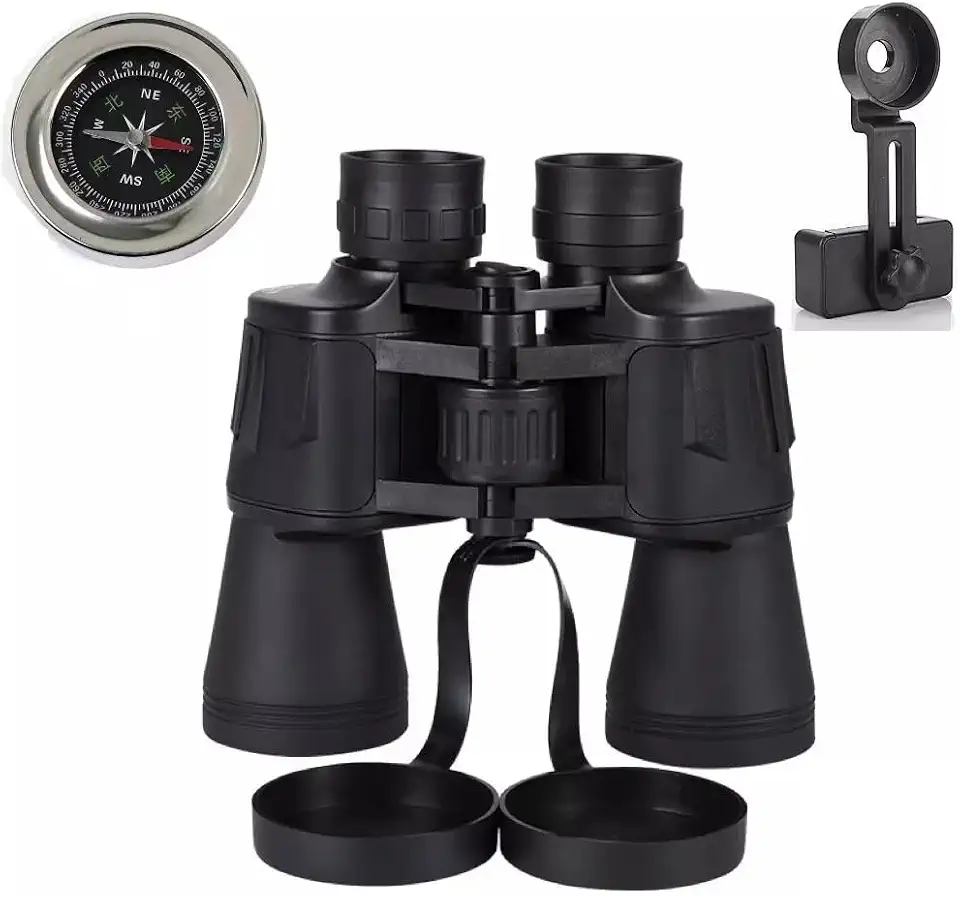 Binoculo C/Suporte 20x50 De Longo Alcance 10km Profissional (Preto)