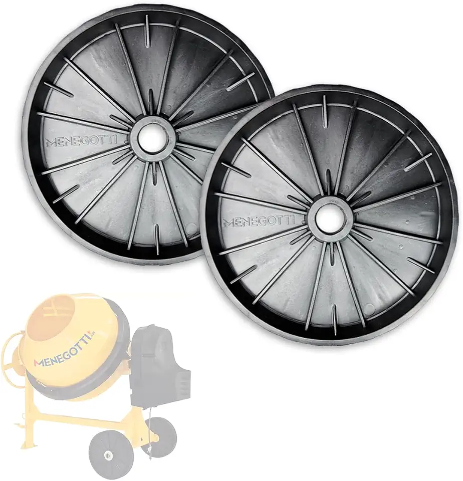 2 Roda Plástico Betoneira Menegotti 250/400l Prime Original - Preto