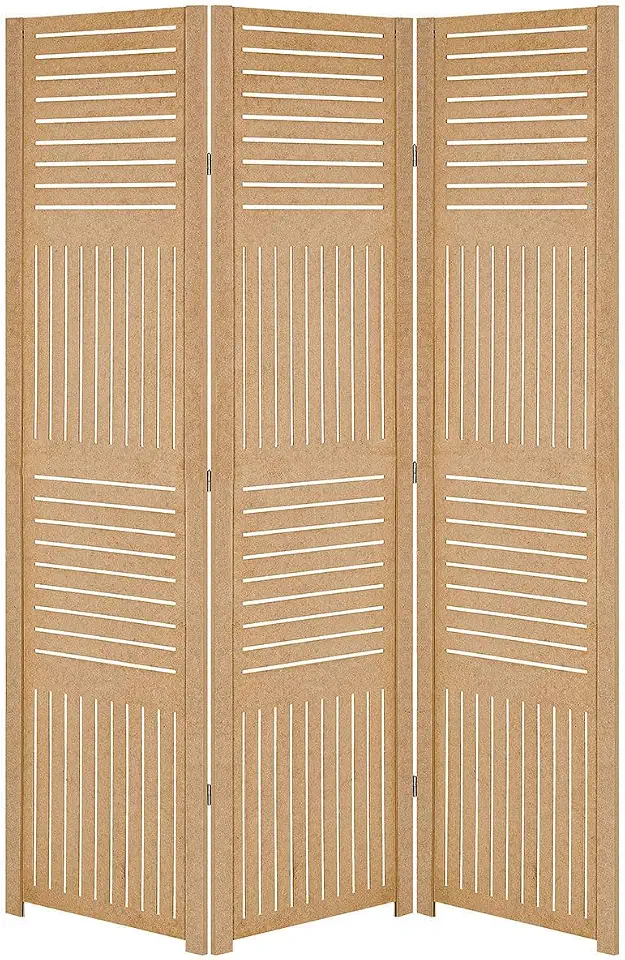 Biombo Divisoria Inteiro Divisor Separador de Ambiente Madeira MDF (3, Horizontal vertical)