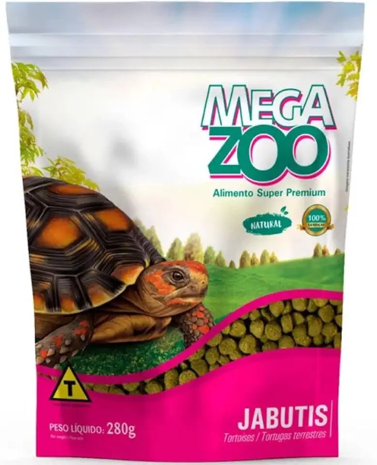 RAÇÃO MEGAZOO EXTRUSADA JABUTIS 280G