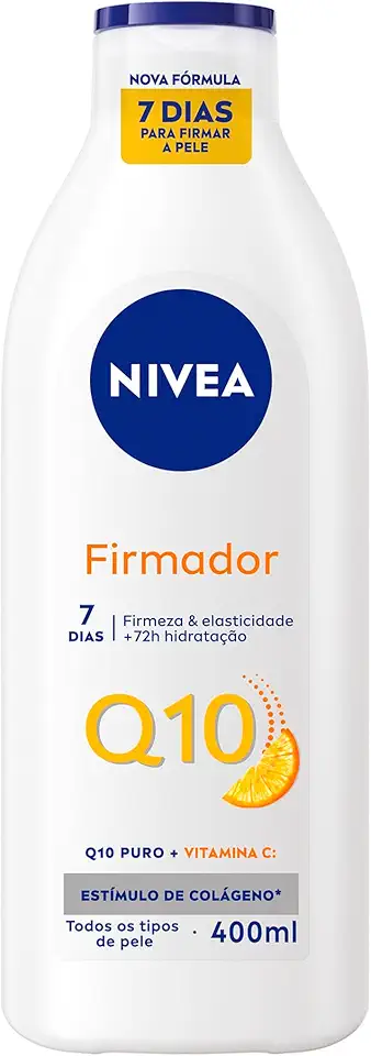 NIVEA Loção Hidratante Firmador Q10 + Vitamina C 400ml, Hidratação Intensa 48h, Pele Firme e Elasticidade, Corporal, Todos os Tipos de Pele