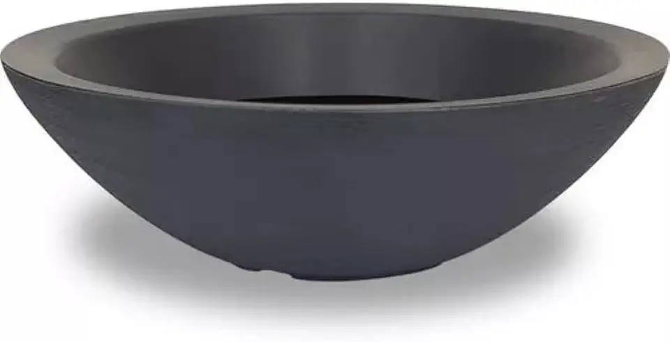 Vaso Bacia Grande Polieitleno Decorativo Planta Rosa do Deserto Cactos Suculentas N4 (Preto)
