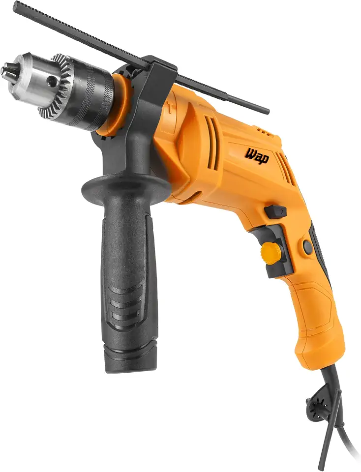 WAP Parafusadeira e Furadeira Impacto 3/8" WF 700FE W2, Limitador de Profundidade e Empunhadeira Auxiliar 40Nm 700W 127V
