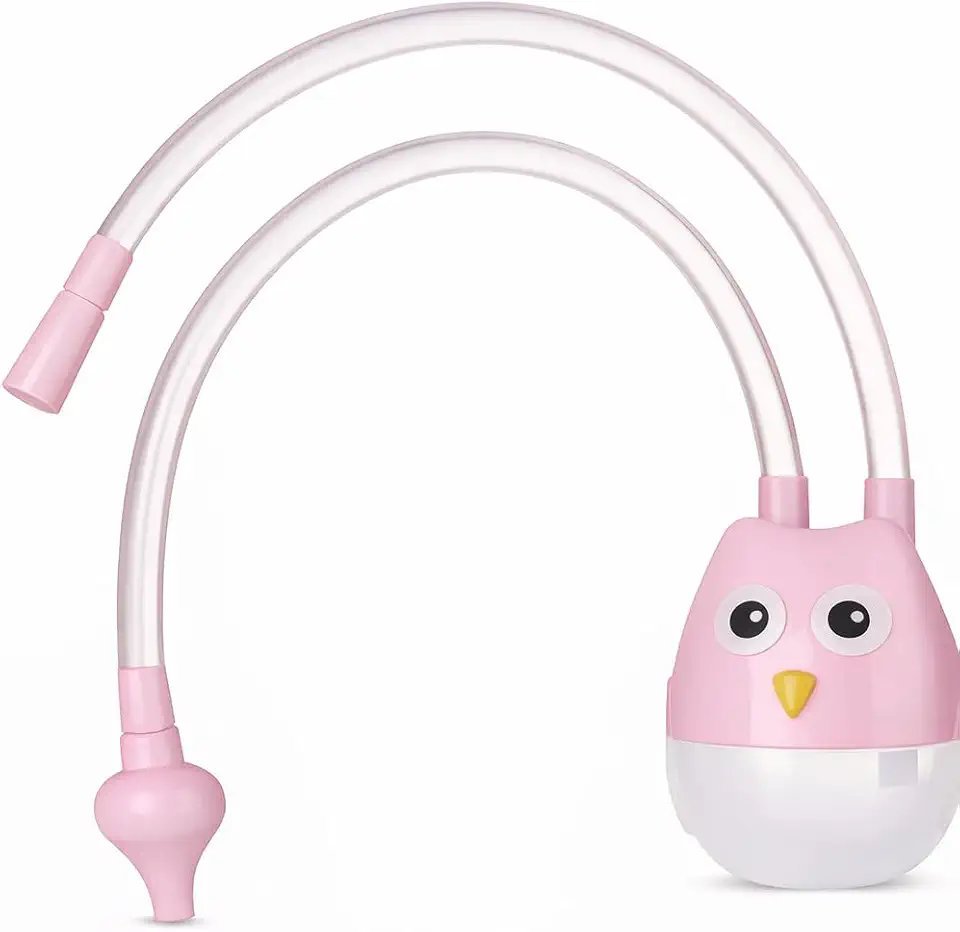 Aspirador Nasal de Sucção com Reservatório BPA Free Removedor de Secreção para Bebê, Ponta Macia Anatômica, Sistema Higiênico e Seguro, Alívio Rápido para Congestão Nasal Infantil Enxoval Bebe - Linha premium (Rosa)