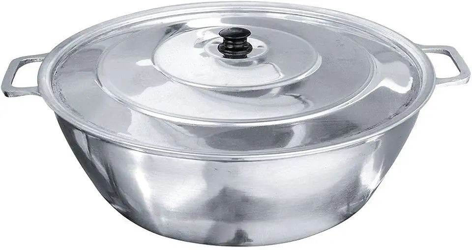 Tacho Alumínio Fundido Polido Industrial Grosso Hotel 50cm 20L