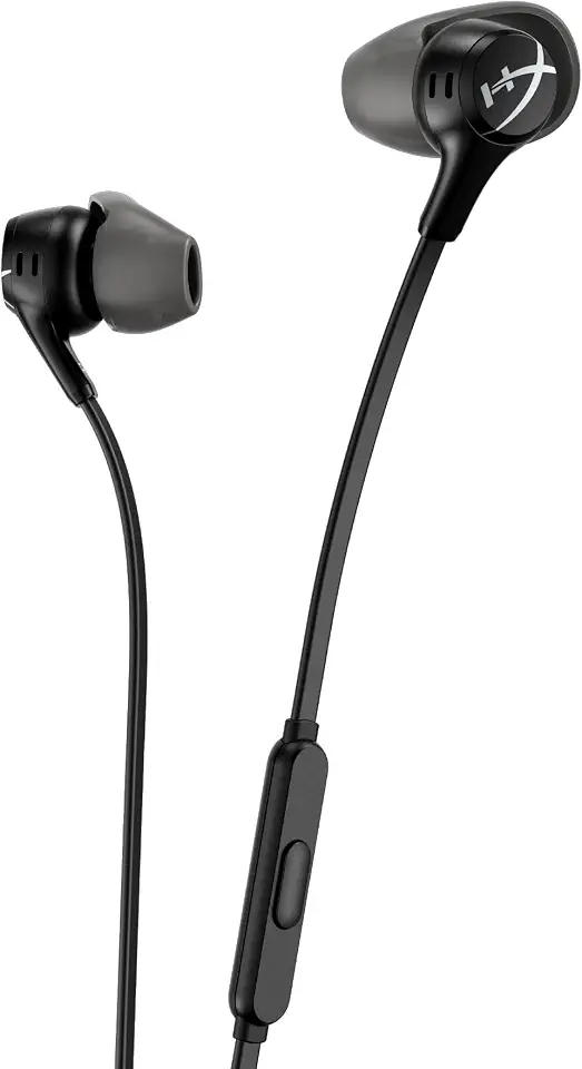 Fone de Ouvido HyperX Cloud Earbuds II - Otimizado para Celular, Microfone Integrado, 4 Tamanhos de Pontas Auriculares, Inclui Case Rígida, Preto (70N24AA)