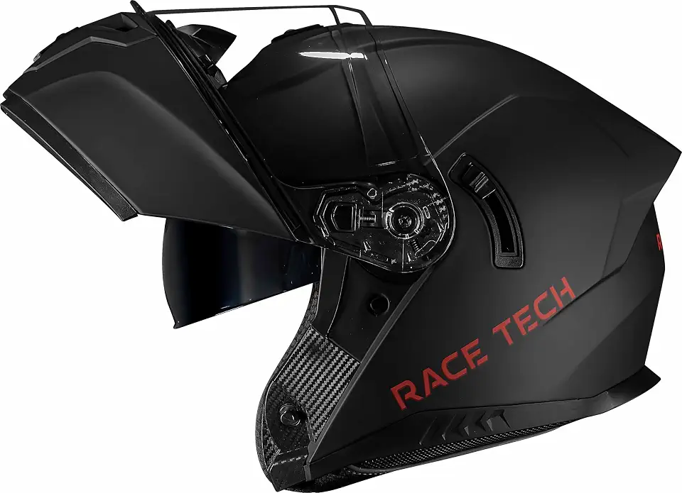 Capacete Articulado Race Tech Signal Monocolor Preto Fosco