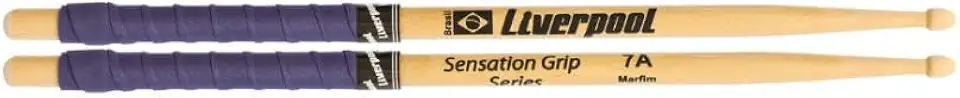 Baqueta Liverpool Sensation Grip Serier – 7A Ponta De Madeira – Roxa