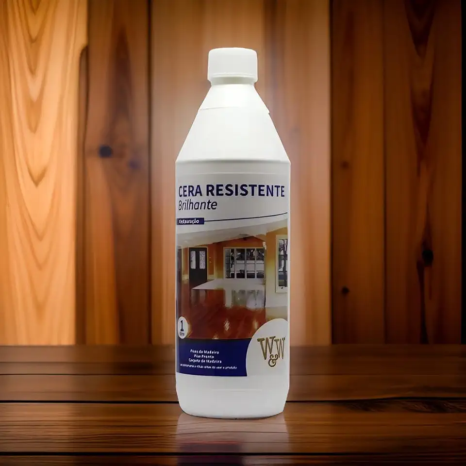 Cera Resistente Brilhante 1L | Para Pisos de Madeira, Vinílicos e Cerâmicos | Brilho Intenso e Proteção Duradoura | Uso Residencial, Comercial e Industrial