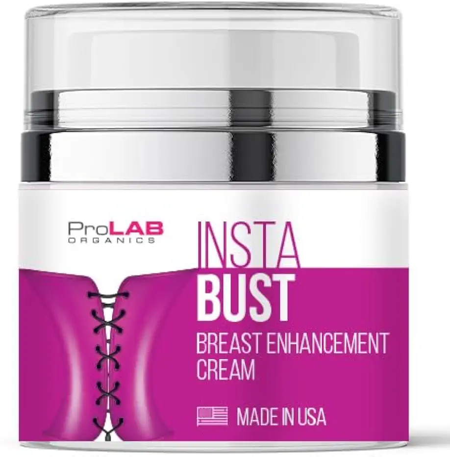 ProLab Organics Creme Para Aumento Dos Seios Instabust – Fórmula Firmadora E Levantadora Para Seios Mais Cheios, Redondos E Maiores – Uso Tópico Para Aumentar O Volume –