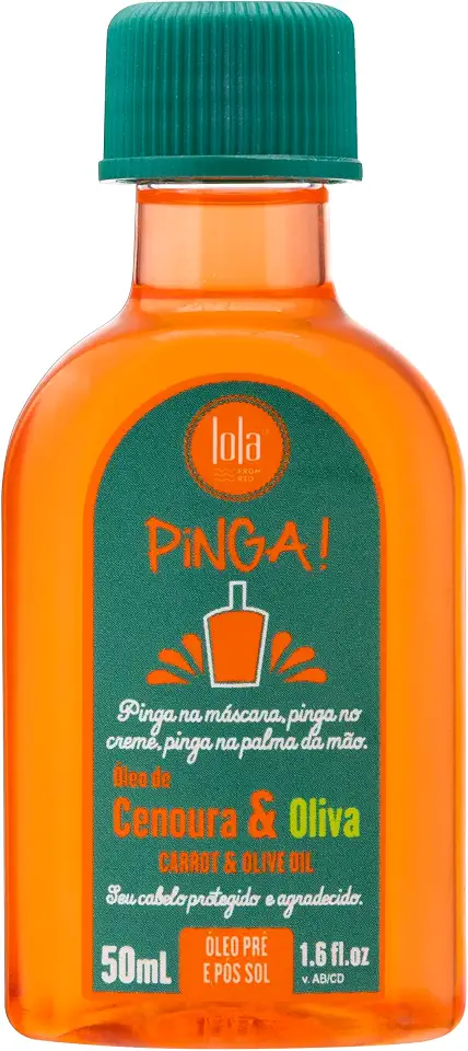 Pinga Cenoura e Oliva Óleo 50ml , Lola Cosmetics