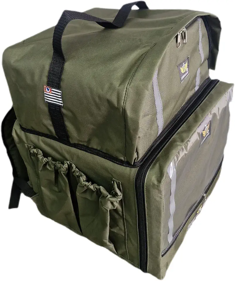 Mochila/Bag Para Motoboy/Delivery com Isopor Laminado - 45 Litros VERDE MUSGO