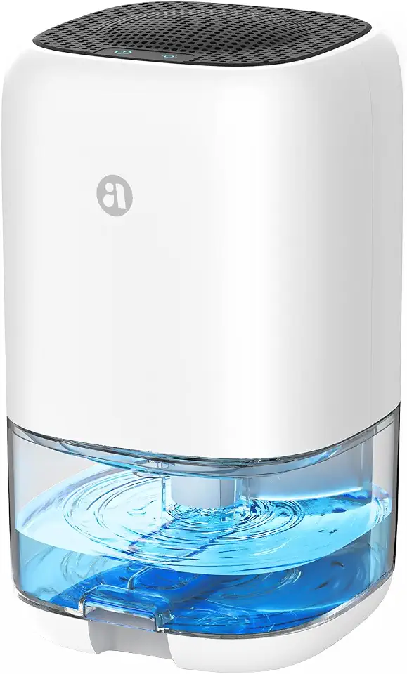 Desumidificador, TABYIK 1000 ml pequenos desumidificadores para quarto para casa, silencioso com desligamento automático, desumidificadores para quarto (280 pés quadrados), banheiro, trailer, armário