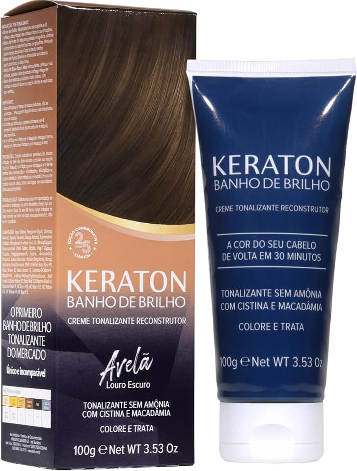 Keraton Tonalizante Banho de brilho 100g Avelã Louro escuro