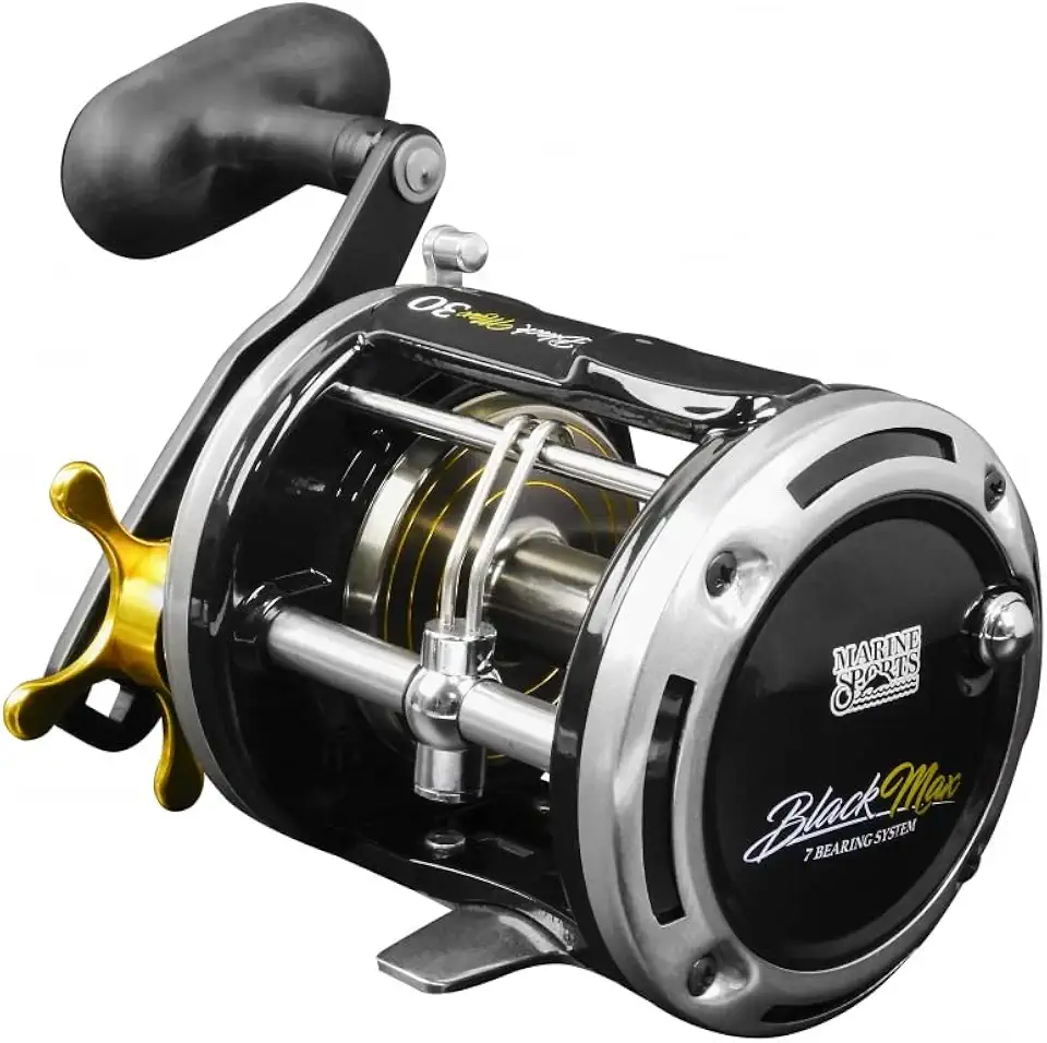 Carretilha Pesca Perfil Alto Black Max 30 Marine Sports