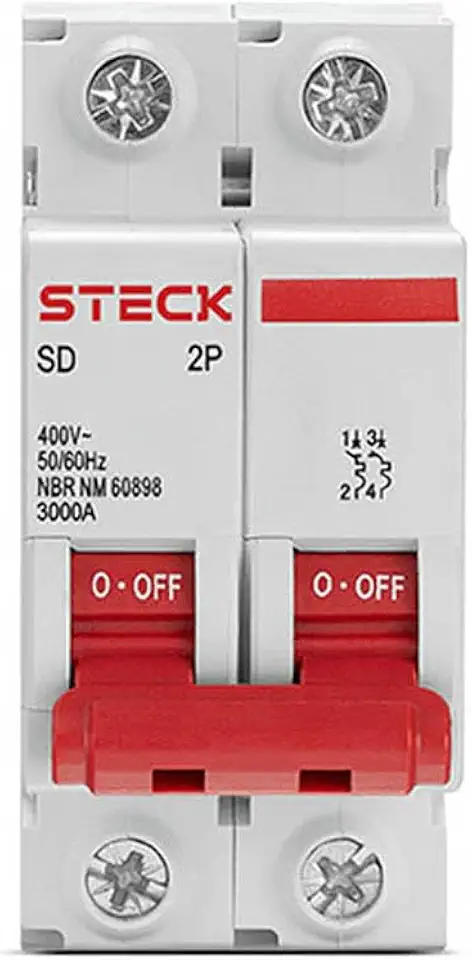 Disjuntor Série Sd62 50a 2p Curva C 3ka Steck Gelo 50a