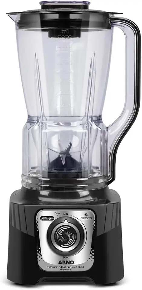Liquidificador Arno Power Maxx XXL - Alta Potência de 2200 Copo de 2,25L, Sistema AutoLock, Preto, LN88