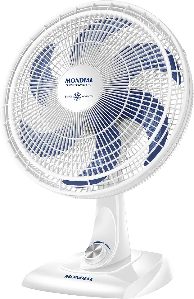 MONDIAL Ventilador de Mesa 40cm Super Power, Branco/Azul, 140W, 110V - VSP-40-W