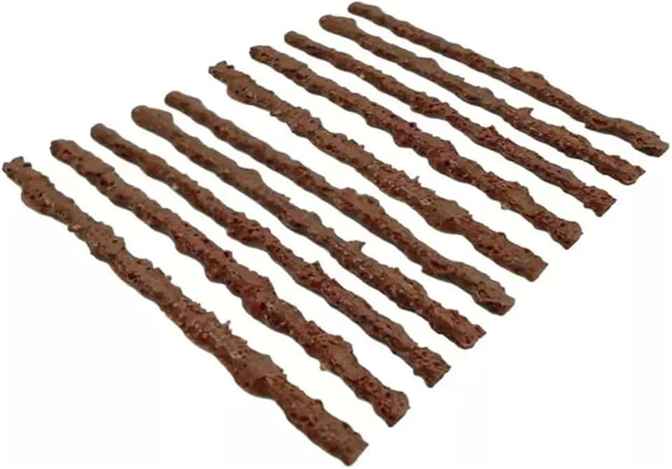 Kit Refil Macarrão Reparo De Pneus Remendo Carro, moto e bicicleta - 10 Unidades - (Pneu sem câmera) - INPI ATIVO Q2TEK