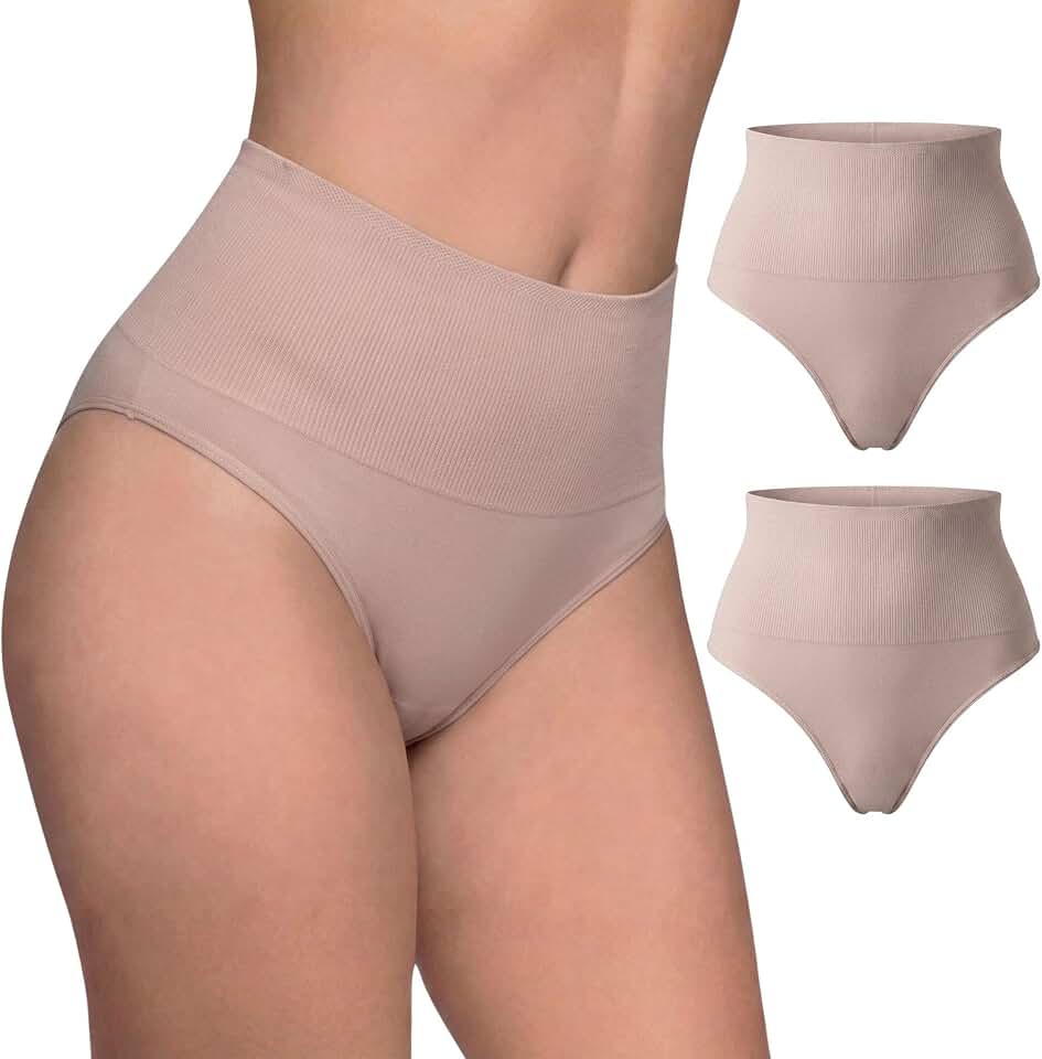 Kit 2 Calcinhas Cinta Modeladora Feminina DeMillus Microfibra Poliamida Sem Costura