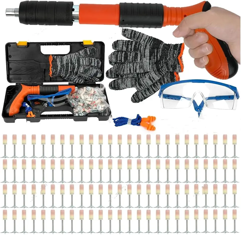 Kit de Pistola de Pinos Pneumática de Ação Direta com 100 Pinos