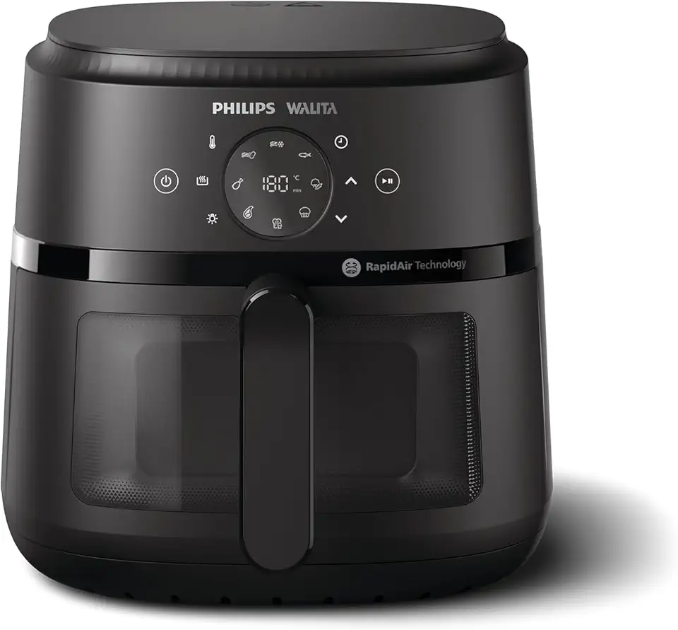 Fritadeira air fryer Digital c/visor, Philips Walita, 6,2L, preta, 110v - NA230