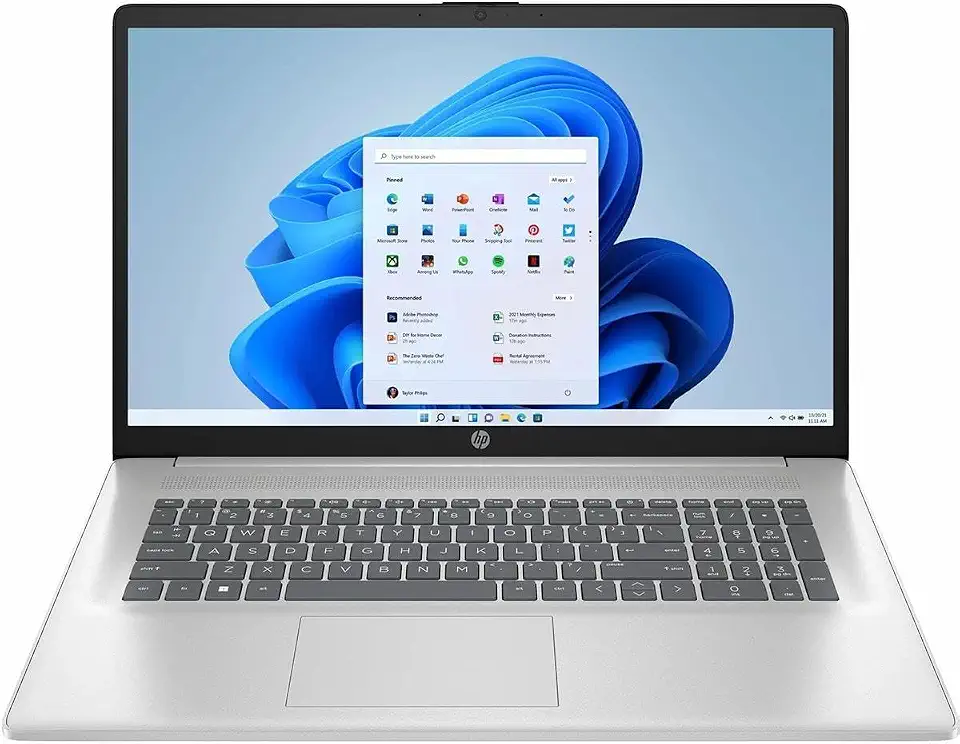 HP Notebook com tela sensível ao toque 17-c3000 17-cn3019nr 17,3 polegadas - HD+ - Intel N-Series i3-N305-8 GB - SSD de 512 GB - Prata natural