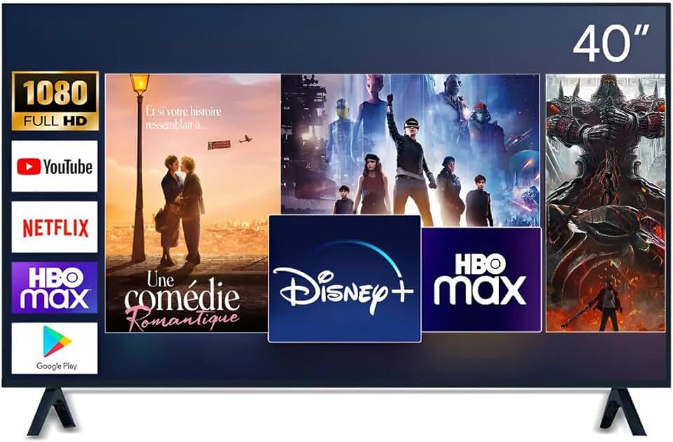 Smart TV 40 Polegadas Full HD Wi-Fi 100/240V Android TV - Com Controle Remoto Padrão