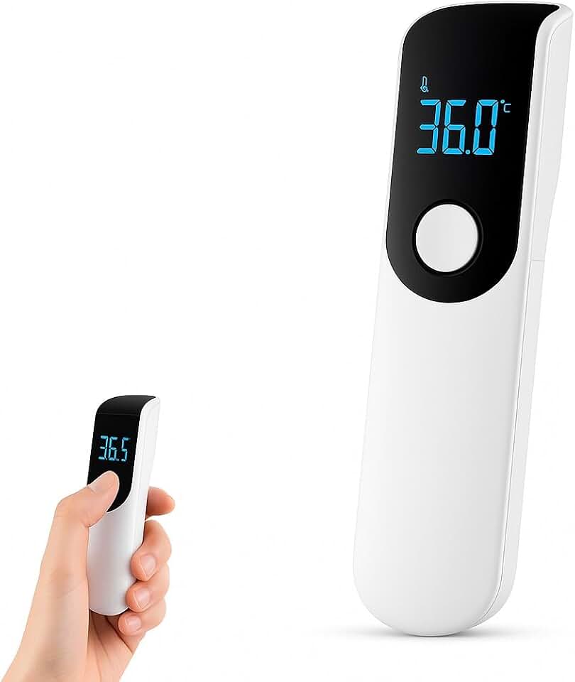 Termômetro Infravermelho Digital Sem Contato – Medição Rápida e Precisa da Temperatura Corporal e de Objetos, Display LED, ℃/℉, Ideal para Bebês, Adultos e Uso Doméstico
