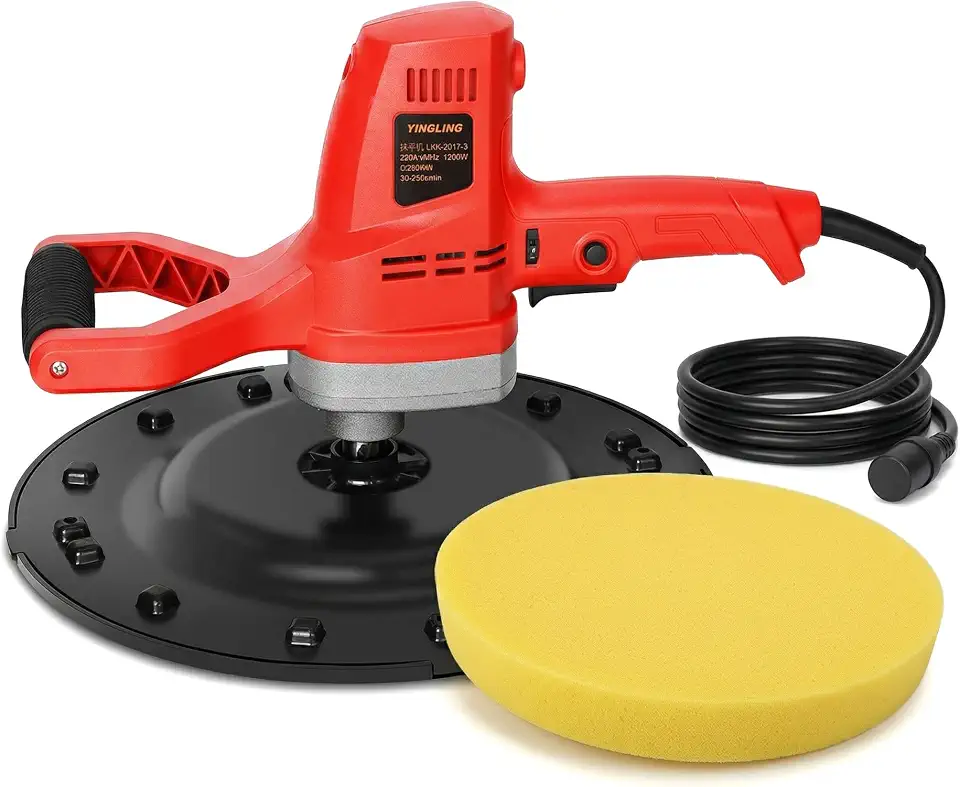 Lixadeira de Parede, Desempenadeira Elétrica 1280W 220V – Acabamento Profissional, Menos Esforço e Alta Produtividade, P/Revestimento Massa Corrida Textura Calfino– 2 Discos Inclusos, Seis Marchas