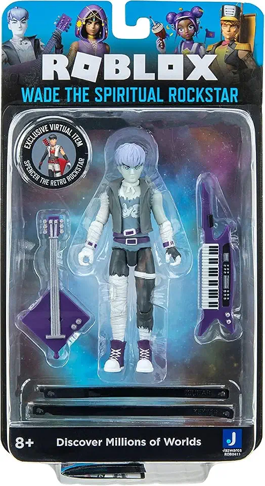 Roblox, Boneco de 10cm com Acessórios Modelo: 2222 - Sunny (Wade The Spiritual Rockstar)