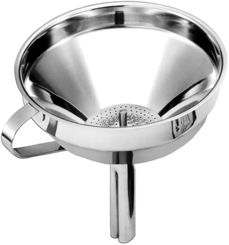 Funil Com Peneira Coador Aço Inox 15cm Profissional Coquetel 6240 Kehome