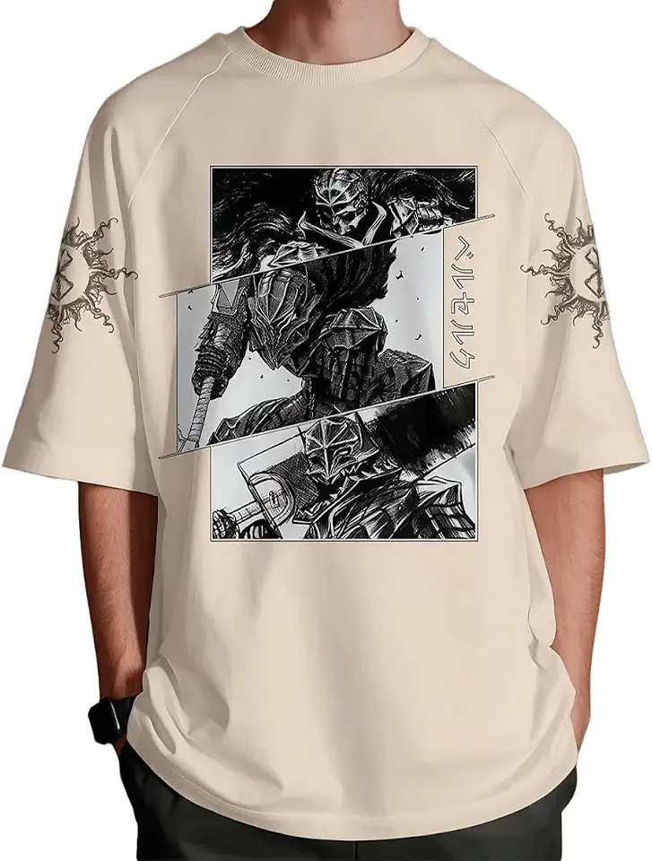Camiseta Masculina Oversized Larga Streetwear Bersek Geek Estampa Algodão Premium 30.1