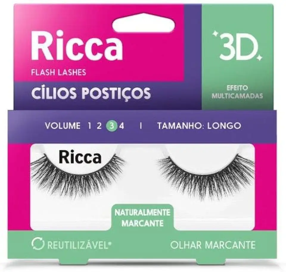 RICCA CÍLIOS 3D VOL. 03 LONGO - 408