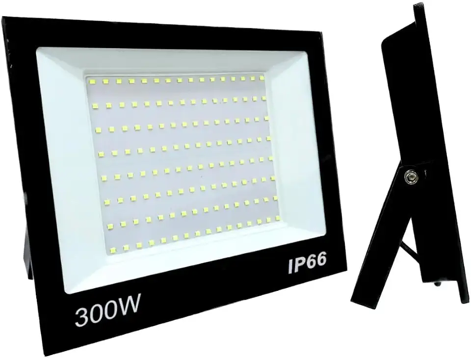 Refletor LED Holofote 300W Branco Frio 6500K - IP66 à Prova d’Água Econômico para Jardim, Fachada e Quintal Premium