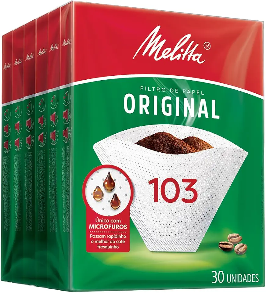 Melitta Pack Filtro de Papel Original 103 Caixa 6 Unidades