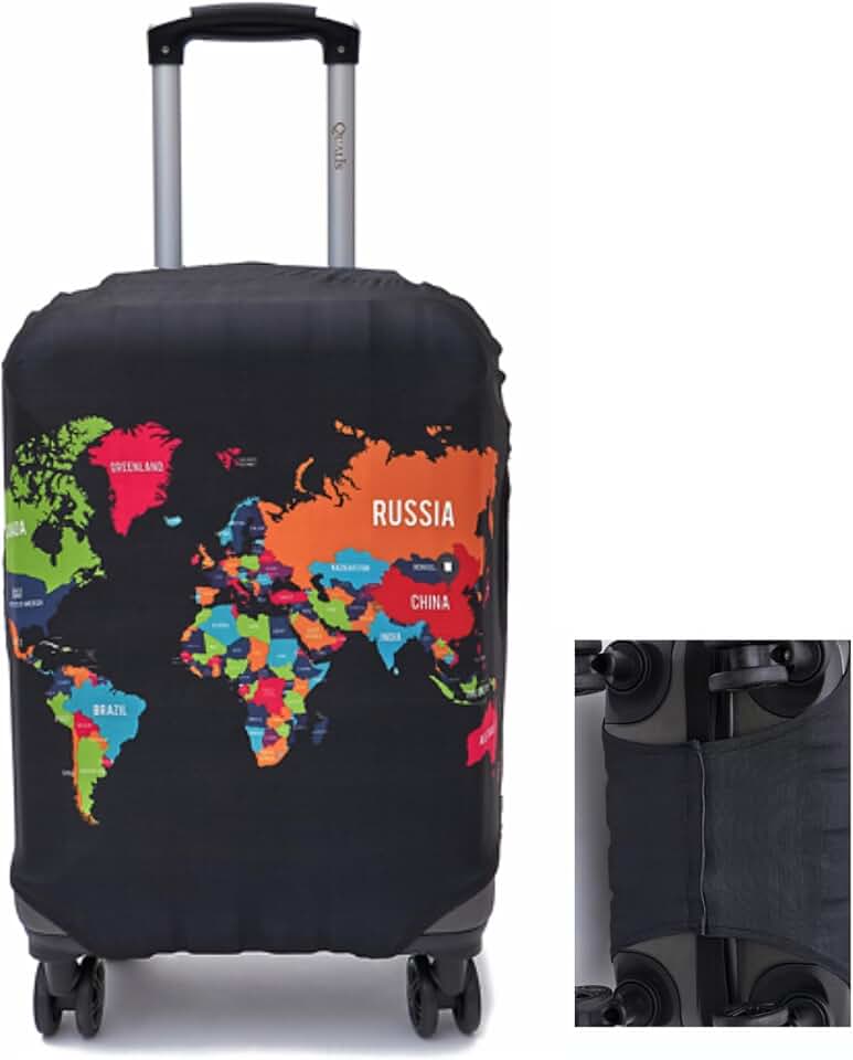 Capa Protetora para Mala de Viagem, Resistente Anti-Risco (Mundi, Grande)