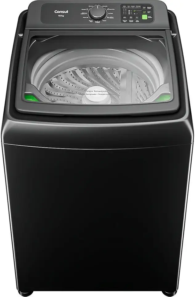 Consul Máquina de Lavar com Abertura Superior Chumbo Classificação Energética A 63 cm x 70 cm x 98 cm 16 kg Modo Eco CWN16A9 com 12 Programas de Lavagem
