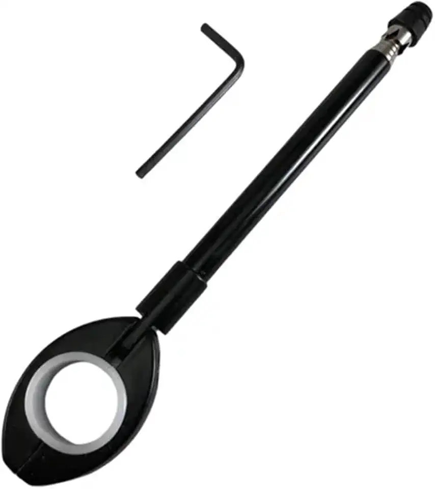 Antena Retrátil Corta Pipa Em Inóx Para Guidão De Moto E Bicicletas de 22mm ou 24mm de Espessura Spencer Proteção contra linhas Cortantes Cerol Preto