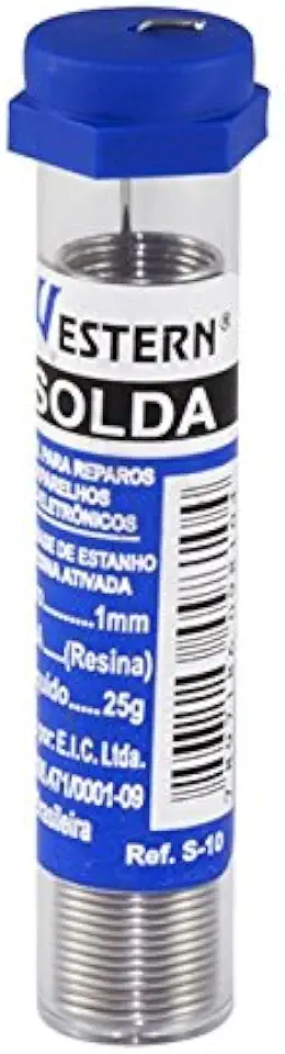Estanho para Solda em Tubo 4 metros S-10 Western