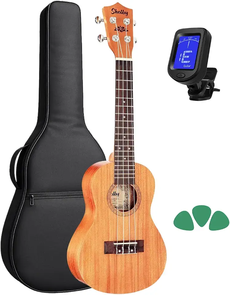 Kit Ukulele Shelby SU23M Concerto Mogno Completo