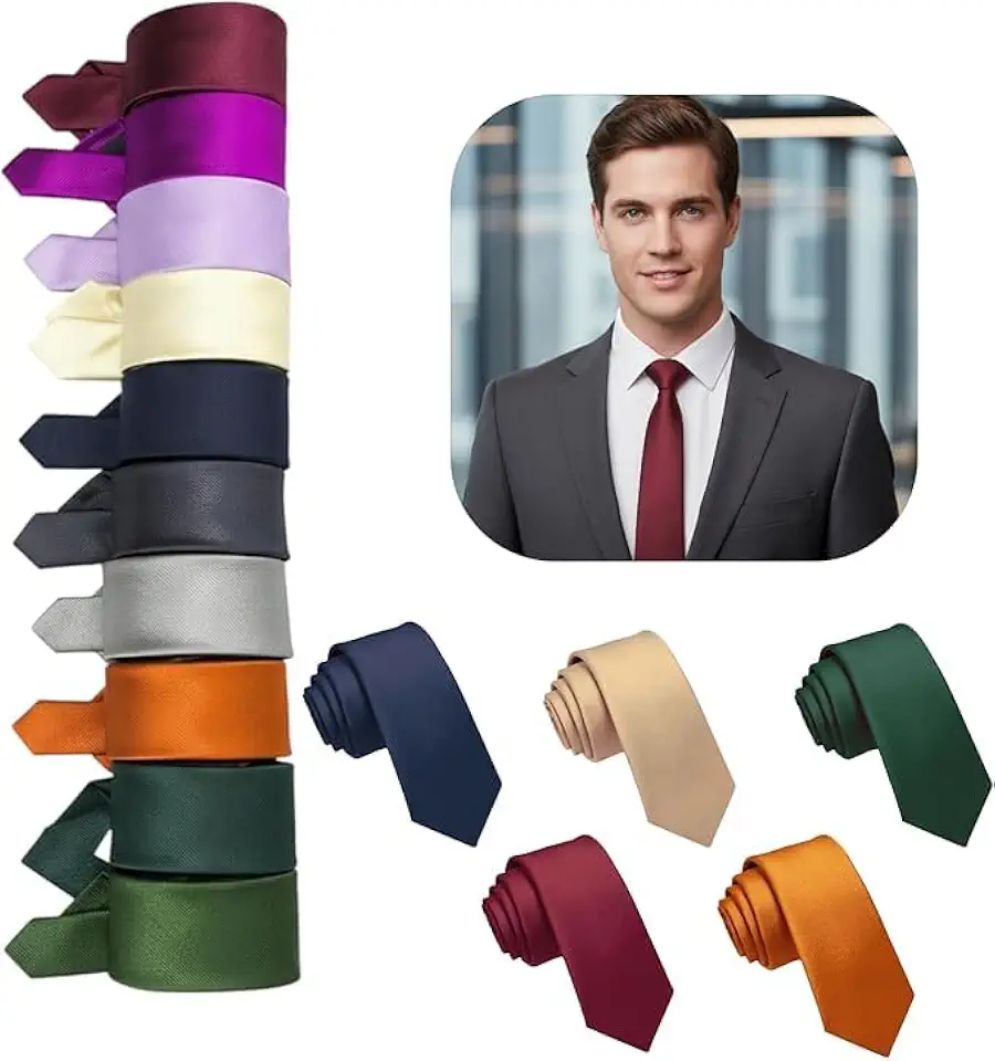 Gravata Slim Cor Sólida Masculino 6cm Premium Formal Luxo Padrinhos Casamento Eventos Debutantes Elegante Casual