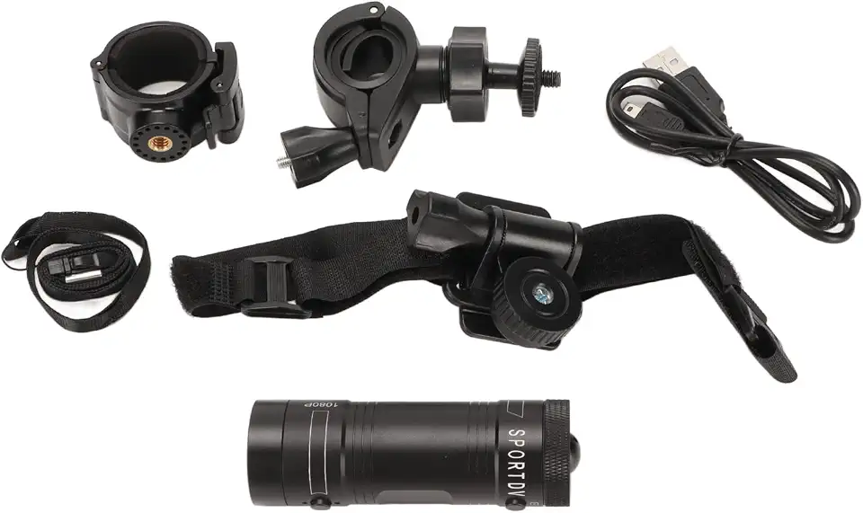 Câmera para Capacete de Motocicleta HD 1080P Câmera Esportiva Compacta à Prova D'água Com Microfone para