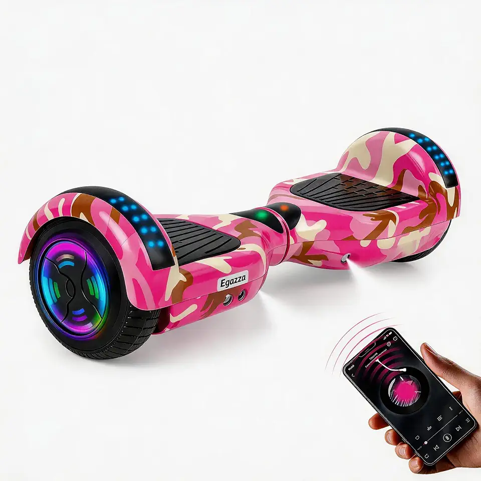Hoverboard Brinquedo 6,5" para Crianças Tema Galáxia Colorida | LED, Bluetooth, Jogo de Equilíbrio, Skate