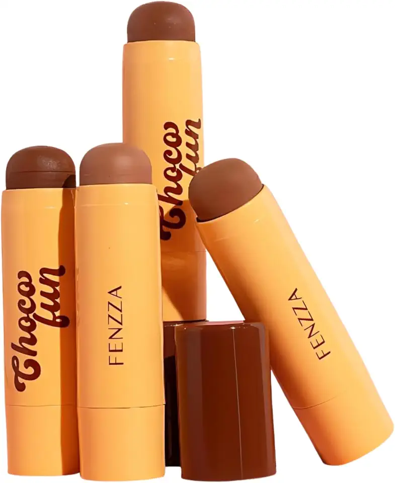 Contorno Stick Choco Fun Fenzza, Bastão com Vitamina E e Manteiga de Karité, Aroma de Chocolate - Maquiagem (35%)