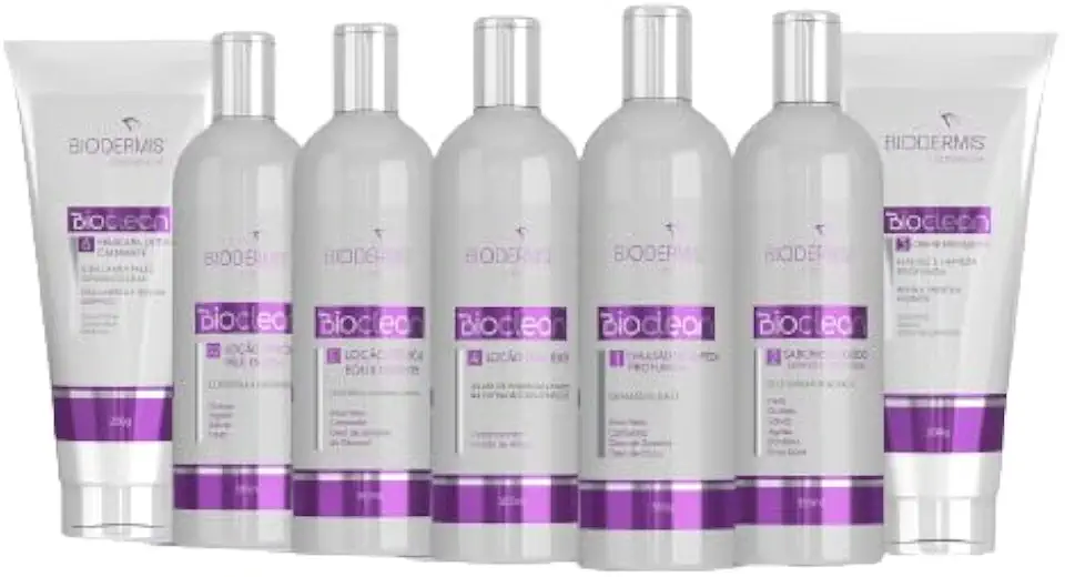 Kit limpeza de pele Biodermis Skincare Profissional 8 produtos