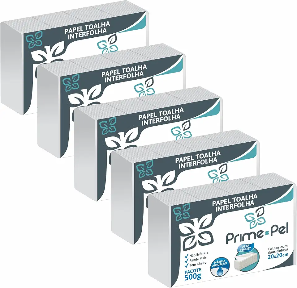 Papel Toalha Interfolha Branco Luxo Banheiro 5000 Folhas