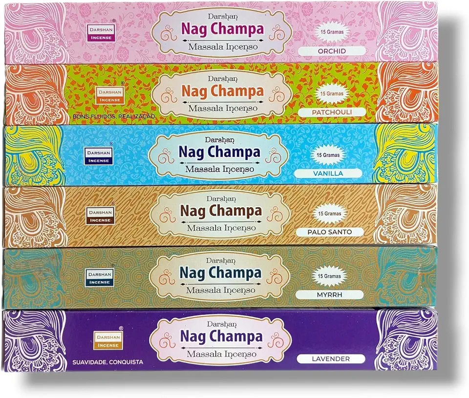Incenso Massala Nag Champa Darshan Mix 6cx 15gr Full
