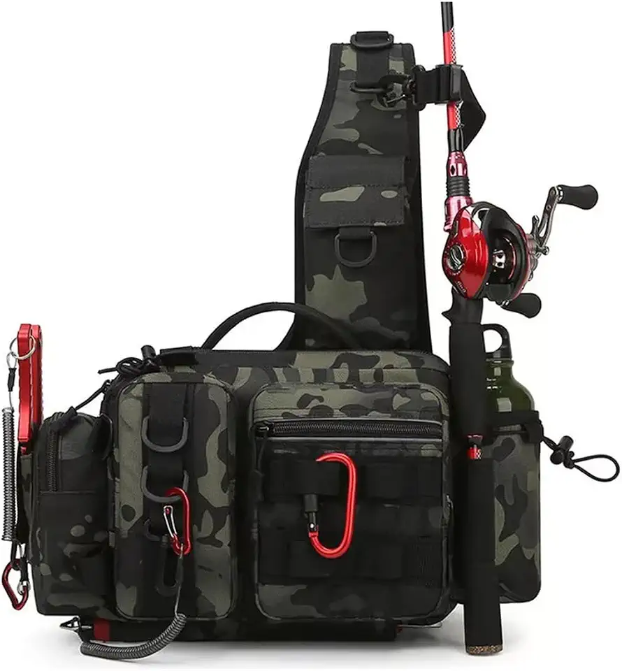 Pochete Bolsa Mochila Impermeável Para Pesca (Verde-escuro)